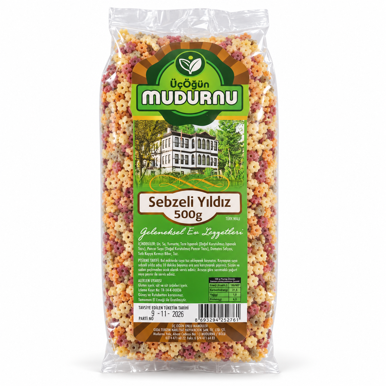 f03c89_00f6e4d39a654926bdeec63b26208a9amv2.png Mudurnu Vegetable Pasta 500g - Image 1
