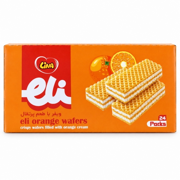 Lina Eli Orange Crispy Wafers Box (24 Pack) - 960g