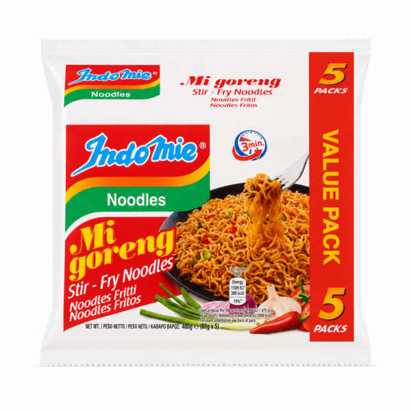 Indomie Mi Goreng Stir Fry Instant Noodles 5 Pack