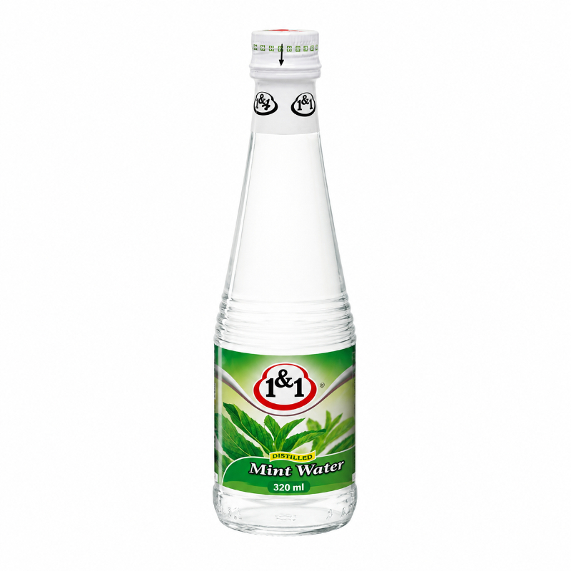 f03c89_468ea1ca48b546c6862cf36f080af1f0mv2.jpg 1&1 Mint Distilled Water 320ml - Image 1