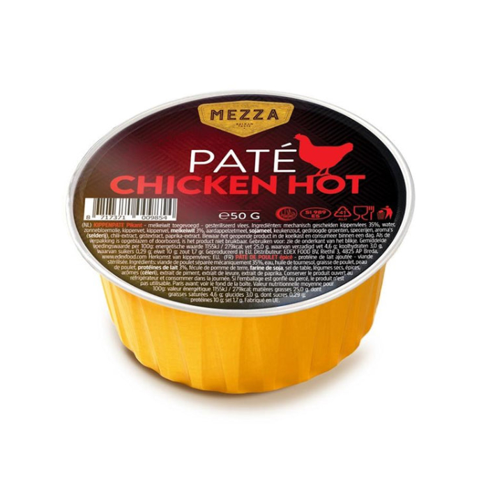 f03c89_52ac60d9646a4604ae3adb65db2b18fbmv2.png Mezza Hot Chicken Pâté 50g - Image 1