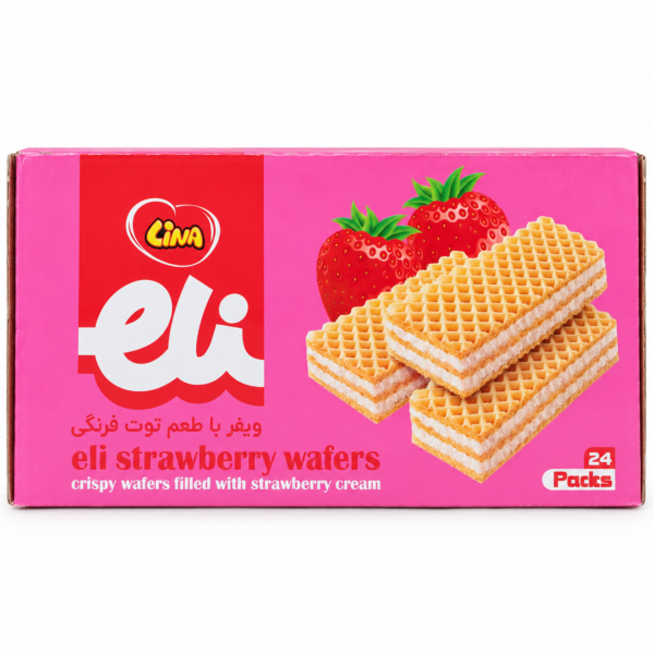 Lina Eli Strawberry Crispy Wafers Box (24 Pack) - 960g