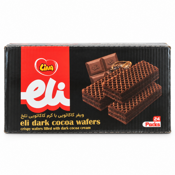Lina Eli Dark Cocoa Crispy Wafers Box (24 Pack) - 960g
