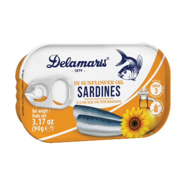 Delamaris Spicy Sardines in Sunflower Oil 90g
